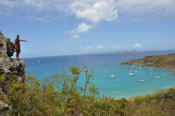 Chegando na Anse de Colombier, em St. Bath - Caribe